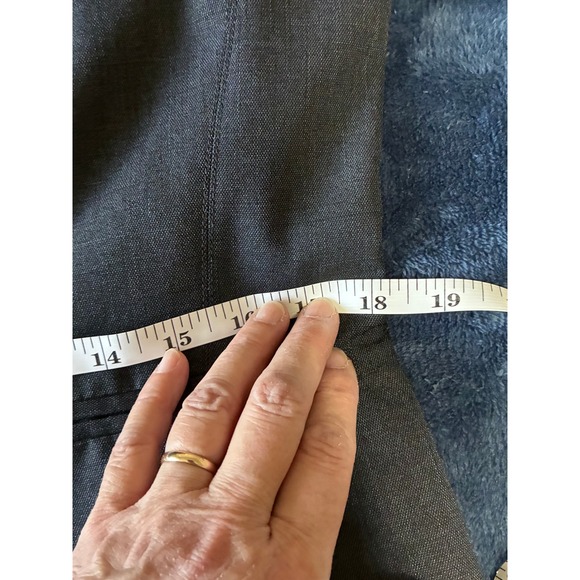 Emily Womens Blazer Jacket Dark Gray One Button Office Career‎ Size 8 - Picture 7 of 10